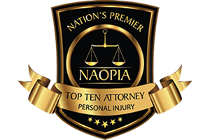 Nation's Premier NAOPIA / Top Ten Attorney Personal Injury - Badge